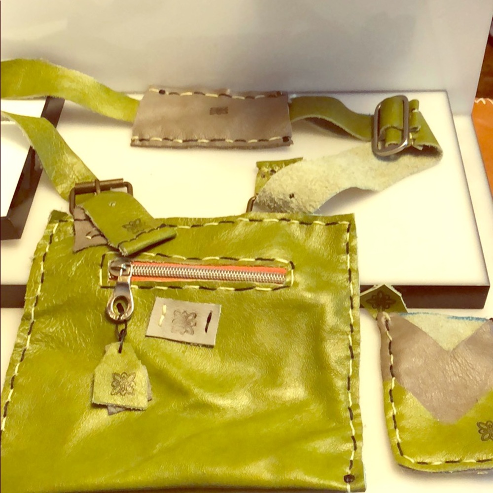 Handmade leather shoulder bag &matched card holder